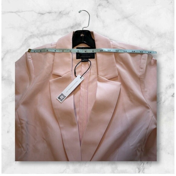 Sanctuary Pink Tailored Women Blazer Size M Minimalist single Button Jacket - Picture 3 of 13